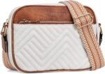 BOSTANTEN Quilted Crossbody Bags for Women Vegan Leather Purses Small Shoulder Handbags with Wide Strap